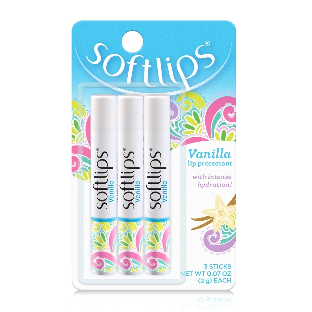 NWT 2 Packs of 3 Softlips Vanilla Lip Protectant Trio